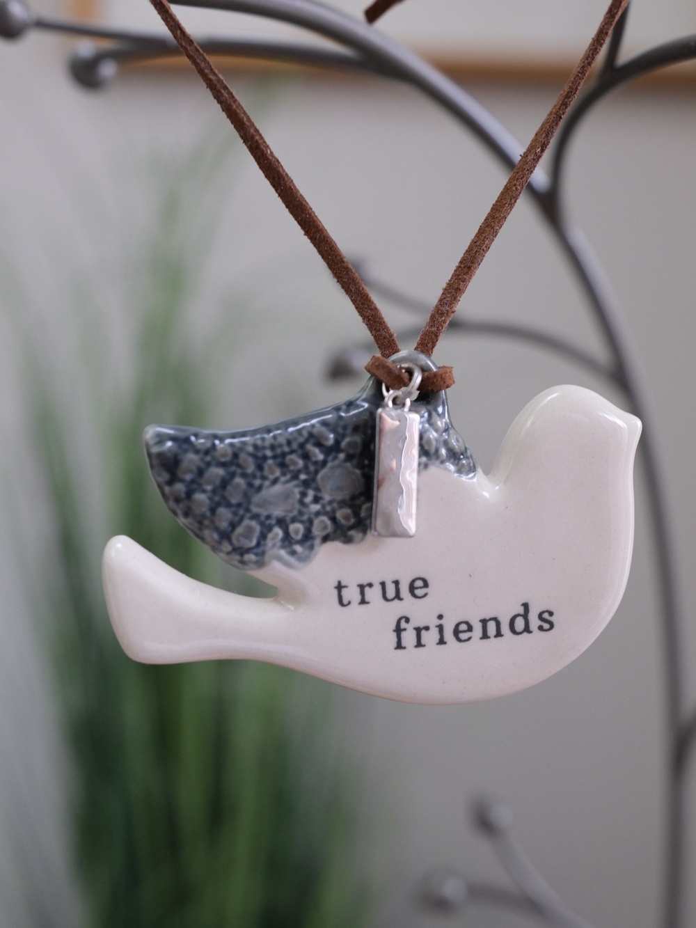 True Friends Ceramic Bird Hanging Ornament Friendship Keepsake